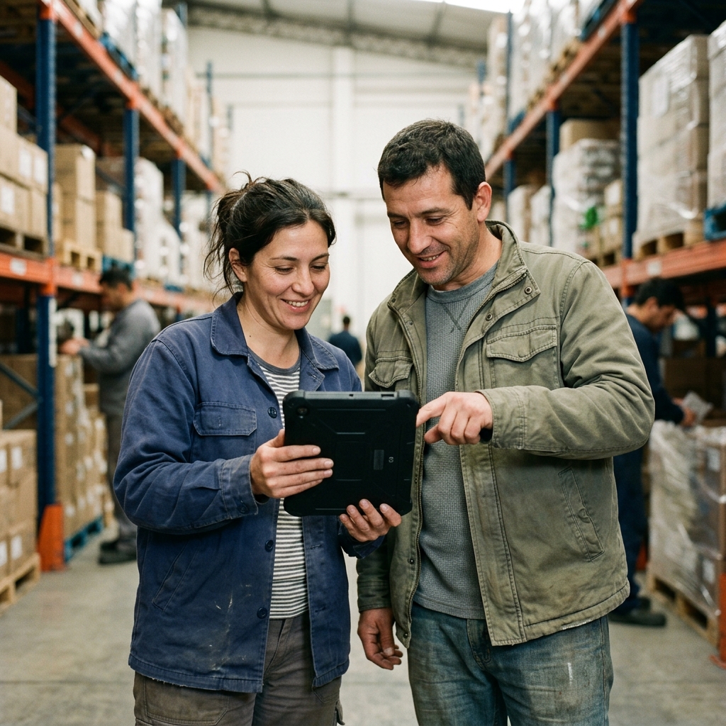 Pantalla del sistema GNS+ ERP mostrando módulos comerciales e industriales